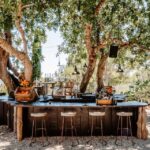 natural style outdoor kitchen