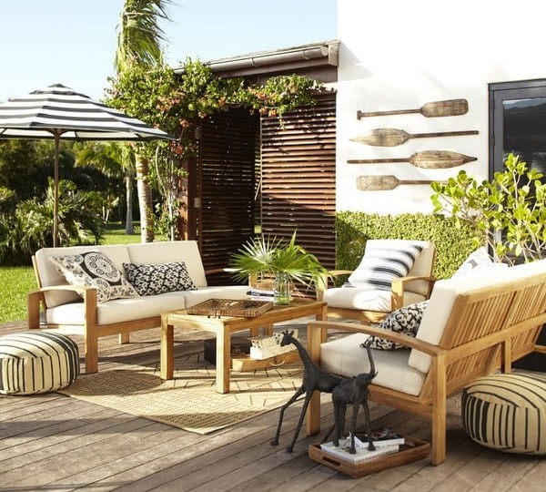 External wooden terrace