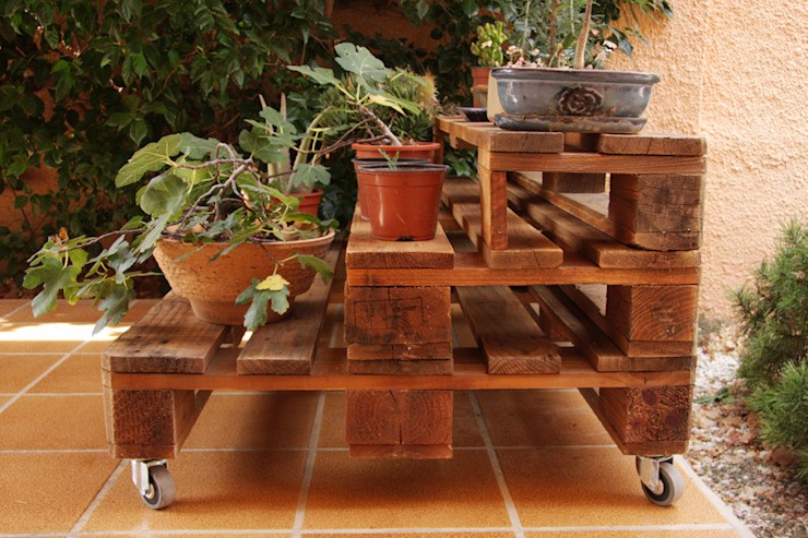 MARBORE planter on pallet. 120x80cm, 3 heights ECOdECO Rustic style garden furniture
