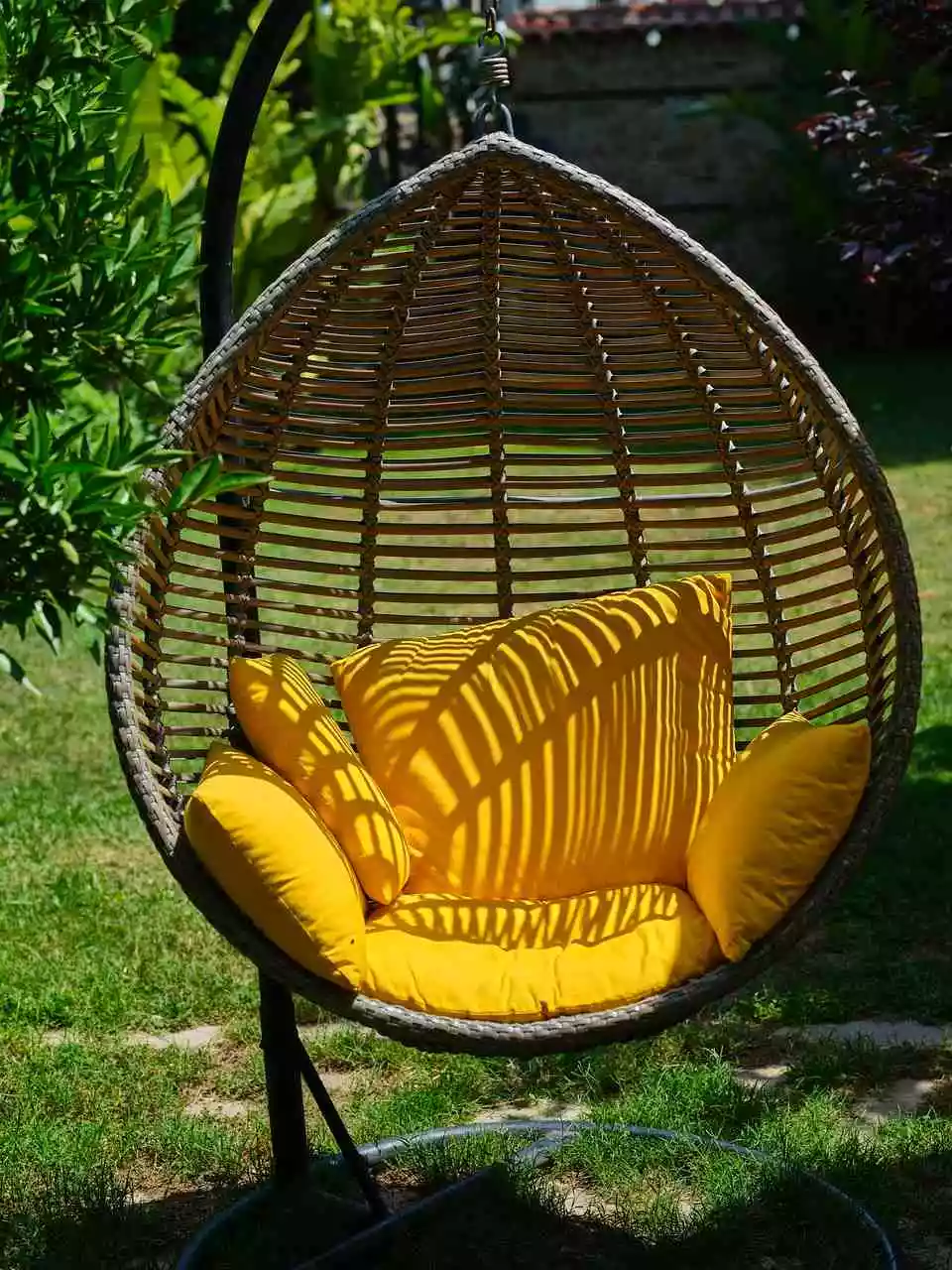 hanging wicker chair for the terrace or garden