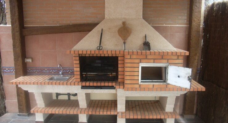 FABRILOR GRILL WITH CLAY OVEN AND IBERICA SINK FABRILOR Rustic style garden grills