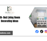 More than 20 photos where the color red predominates in the decoration of the living room