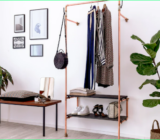 DIY coat hanger for the corridor made of copper pipes