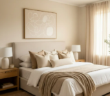 Elegant natural fiber panels to dress up your bedroom