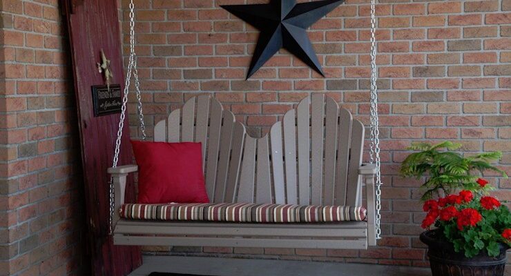 CASA BRUNO Leagan Montana 160 cm, poly-lemn HDPE, patinated, with assembly lant homify Steps in rustic style